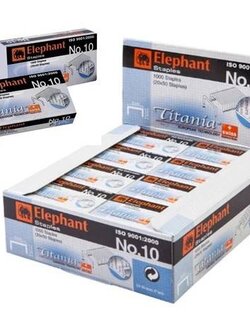 ลวดเย็บ ช้าง TITANIA 10 (แพ็ค24กล่อง)