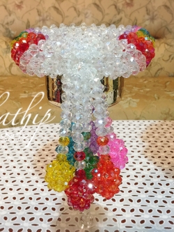 พวงมาลัยคริสตัล สีโทนรุ้ง - Crystal Garland