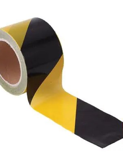 เทปกั้นเขต เซเวนไทม์ สีดำ-เหลือง / สีขาว-แดง