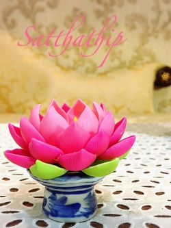 ถาดบัว ประดิษฐ์จากดิน - ฐานบัว ประดิษฐ์จากดิน - พานบัว ประดิษฐ์จากดิน - ถาดบัวดินปั้น - ฐานบัวดินปั้น - พานบัวดินปั้น - ฐานรองพระ - Tray