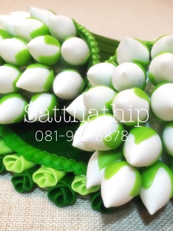 กรวยดอกบัวตูม ประดิษฐ์จากดิน/ กรวยดอกบัว ประดิษฐ์จากดิน - Lotus Flower