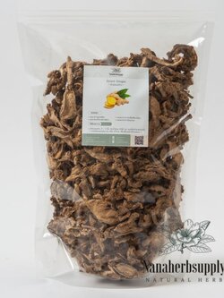 ขิงอบแห้ง (Dried ginger) คัดอย่างดี ขนาด 1 กิโลกรัม