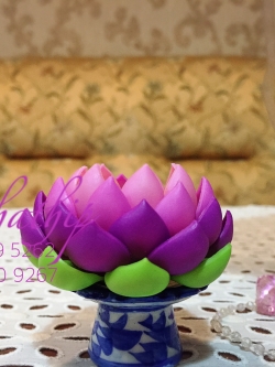 ถาดบัว ประดิษฐ์จากดิน - ฐานบัว ประดิษฐ์จากดิน - พานบัว ประดิษฐ์จากดิน - ถาดบัวดินปั้น - ฐานบัวดินปั้น - พานบัวดินปั้น - ฐานรองพระ - Tray