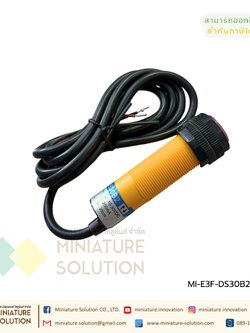 E3F-DS30B2 โฟโต้อิเล็กทริคเซนเซอร์ โฟโต้สวิตซ์เซนเซอร์ปรับระยะตรวจจับได้ แรงดัน 6-36Vdc Photoelectric switch sensor diameter 18mm distance 30cm PNP NC 3 wire BERM