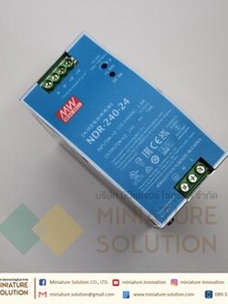 Mean Well รุ่น NDR-240-24 DIN Rail Power Supply, 24V dc Output Voltage, 3.2A Output Current