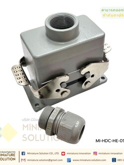 ปลั๊กเชื่อมต่อใช้สำหรับงานหนัก Heavy Duty Connectors Power แบบขันสกรู Pin Cores Line 16A 500V HDC-HE-4/6/10/16/20/24/32/48 Core กันน้ำ