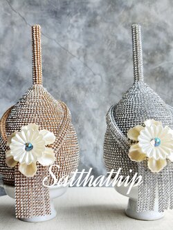 พานพุ่ม - พานพุ่มสักการะ - พานพุ่มเงินทอง - พานพุ่มนพเก้า [3 นิ้ว/ 1,400บาท/คู่]