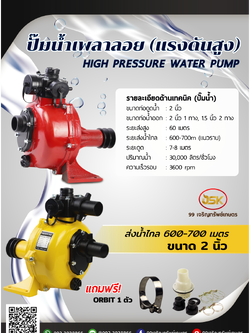 ปั้มน้ำเพาลอยแรงดันสูงขนาด 2 นิ้ว