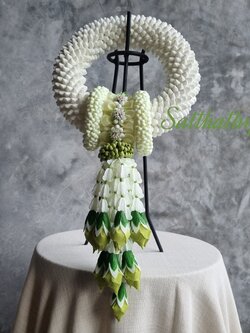 พวงมาลัยดอกพุด - พวงมาลัยดอกพุดประดิษฐ์ - พวงมาลัยประดิษฐ์