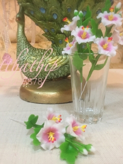 ดอกชบา ประดิษฐ์จากดิน - ดอกชบา - Chinese rose