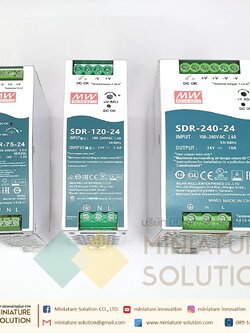 Mean Well SDR Switching power supply EDR DIN Rail ติดตั้งแบบยึดรางปีกนก 24V 3.2A 5A 10A