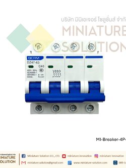 Miniature Circuit Breaker เซอร์กิตเบรกเกอร์ MCB เบรกเกอร์เกาะราง เบรกเกอร์ 4P (4POLE) (40A)