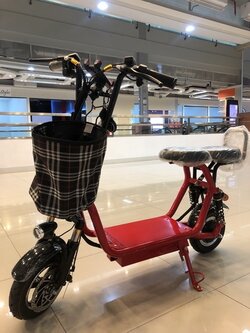 Scooter ไฟฟ้า2018 48V350W พร้อมโช๊คอัพ สำหรับเด็ก+ผู้ใหญ่รับน.นได้120ก.ก แบตเตอร์รี่Lithium โครงสร้างแข็งแรงพับเก็บง่ายใส่ท้ายรถเก๋งไปเที่ยวตจว.ได้