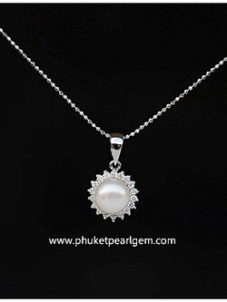 Classic White Pearl Sterling Silver Pendant