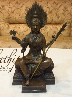 พระอุมาเทวี (ทองเหลืองลงดำ) - พระแม่อุมาเทวี - พระศรีมหาอุมา - Meenakshi-deity (Uma)