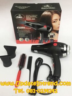 ไดร์เป่าผม ไดร์มืออาชีพ เครื่องเป่าผม ไดร์เป่าผมร้านเสริมสวย Professional Hair Dryer MAX no.8802 ขนาด 6500วัตต์