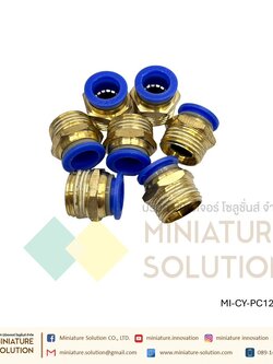 ข้อต่อลม ข้อต่อโซลินอย PC12 (PC12-01 G1/8" 1หุน) (PC12-02 G1/4" 2หุน) (PC12-03 G3/8" 3หุน) (PC12-04 G1/2" 4หุน)