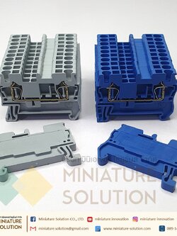 เทอร์มินอลสปริงรุ่น ST2.5 2.5mm2 600V 20A STTB2.5 2.5mm2 500V 20A สีฟ้า สีเทา