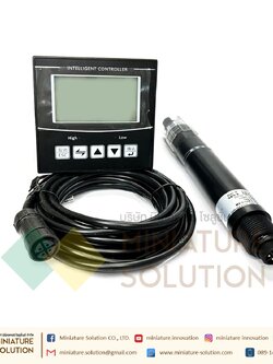 เซ็นเซอร์วัดค่า PH ในน้ำ และวัดอุณหภูมิ พร้อมจอสำหรับดูค่า RealTime รอง RS-485 Modbus RTU เกรดอุตสาหกรรม แช่น้ำได้ Industrial PH Sensor สายยาว 5 เมตร(VMS Controller + conventional electrode (with temperature compensation))