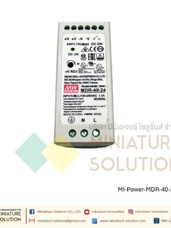 Power Supply อุตสาหกรรม (Industrial Din Rail Power Supply) มีช่อง DC Output 2 ชุด Power supply MDR-40W output 24V 1.7A