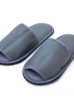 รองเท้าสลิปเปอร์ หนัง PVC หัวเปิด เทา/ดำ/น้ำตาล ที.พี.พี TPP011