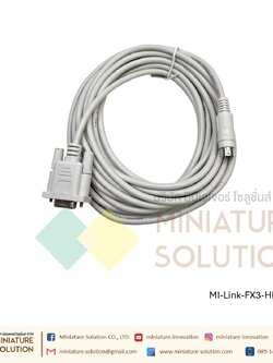 FX CABLE 5 เมตร SC-11 สายสื่อสารระหว่าง PLC (Programmable Logic Controller) และหน้าจอทัชสกรีน ใช้เชื่อมต่อระหว่างหน้าจอ (หัวกลม+DB9)