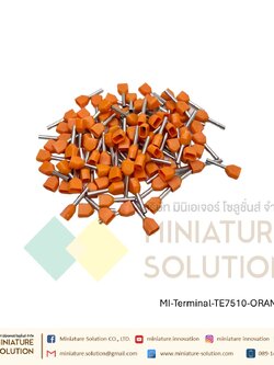 [ 100ชิ้น/แพ็ค ] VE TE หัวต่อหางปลาแบบเสียบ หางปลาคอร์ดเอ็น Cord-N Terminal หางปลาไม้ขีด (TE7510) (สีส้ม) (0.75mm²)