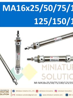 กระบอกลม MA กระบอกนิวเมติก สเตนเลส ขนาดเล็ก (MA16x25 / 50 / 75 / 100 / 125 / 150 / 175-S-CA)