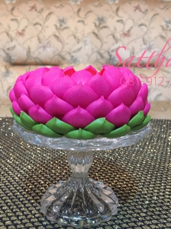 ถาดบัว ประดิษฐ์จากดิน - ฐานบัว ประดิษฐ์จากดิน - พานบัว ประดิษฐ์จากดิน - ถาดบัวดินปั้น - ฐานบัวดินปั้น - พานบัวดินปั้น - ฐานรองพระ - Tray