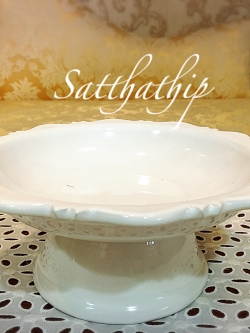 พานเซรามิค (เส้นผ่าศูนย์กลาง 5 นิ้ว) - พานขันหมาก - พานเซรามิก