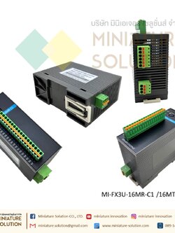 PLC FX3U-16MT2-C0 (8DI 8DO transistor output ) 16MR-C1 (8DI 8DO Relay output ) axis pulse PLC แบบบาง