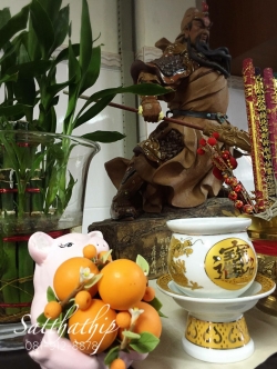 ส้ม ประดิษฐ์จากดิน กระถางก้อนทอง - ผลไม้มงคล ประดิษฐ์จากดิน กระถางก้อนทอง