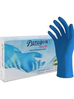 ถุงมือยางไนไตร M/L (กล่อง100ชิ้น) ฟ้า พารากอน