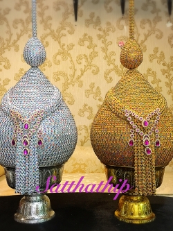 พานพุ่ม - พานพุ่มสักการะ - พานพุ่มเงินทอง - พานพุ่มนพเก้า [12 นิ้ว/ 6,800บาท/คู่]