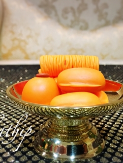 พานโมเดลขนมไทย ประดิษฐ์จากดิน - พานขนมมงคล ประดิษฐ์จากดิน - พานขนมไทย ดินปั้น