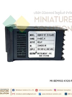 BERM Industrial Automation Temperature Controller K-Type โมดูลควบคุมอุณหภูมิ จอแสดงผล LED ดิจิตอล 180-240VAC RELAY/SSR เอาต์พุต 0-400 ℃ RELAY/SSR Output/RS485 PID adjustment (BEM102-K120-RS485)(0-400℃)(RELAY)(RS485)