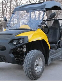 UTV ขยายกว้างกว่าเดิม+เครื่องยนต์มาตราฐานแรงกว่าเดิม 200CC ระบบเกียร์ออโต้ F/N/R พร้อมอ๊อฟชั่นให้เลือกล้อแม็กซ์+ยางใหญ่ +หลังคาไฟเบอร์+กระจกหน้า+ไฟ