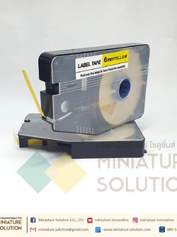 LABEL TAPE ลาเบลสติ๊กเกอร์ เหลือง กว้าง 6 มม. กล่องใหญ่ สำหรับเครื่องพิมพ์ปลอกสายไฟ L-MARK LK340 (LM506Y)