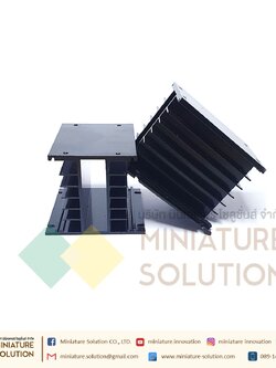 Heat Sink อุปกรณ์ระบายความร้อนสำหรับโซลิดสเตทรีเลย์ ลูมิเนียมระบายความร้อน โซลิดสเตตรีเลย์ Single Phase & Three Phase Solid State Relay SSR Aluminum Heat Sink Heat (สีดำ Three phase black H105)