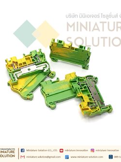 (ราคา ต่อชิ้น) ST Terminal Block rail type screw-free spring terminal เทอร์มินอลสปริงรุ่น ST2.5 2.5mm2 600V 20A STTB2.5 2.5mm2 500V 20A (ST2.5PE)(สีเขียว)