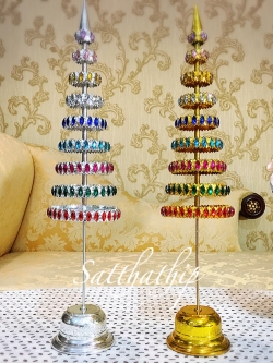 สูง 50 ซม. l ฉัตร - ฉัตรเงินทอง - ฉัตร 9 ชั้น