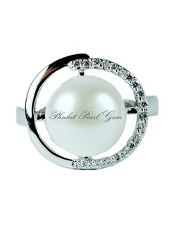 Silver Pearl Ring by Phuket Pearl Gem