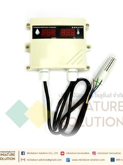 เซนเซอร์วัดอุณหภูมิ ความชื้น ออกสัญญาณอานาล็อค 4-20mA มีจอแสดงผลTemperature and humidity sensor transmitter Analog with display (สายยาว VMS-300SMG-WS-I20)