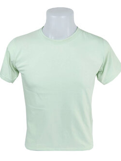 เสื้อยืด คอกลม สีเขียวพาสเทลอ่อน