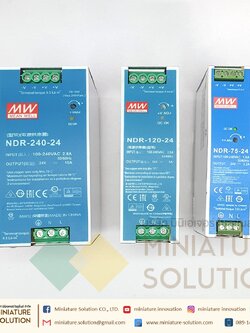 Mean Well รุ่น NDR-75-24 DIN Rail Power Supply, 24V dc Output Voltage
