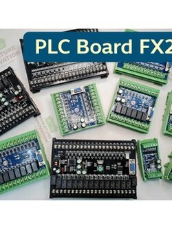 PLC FX2N - (MR-MT) บอร์ดควบคุมการตั้งโปรแกรมใช้ในงานอุตสาหกรรม พร้อมฐานยึด