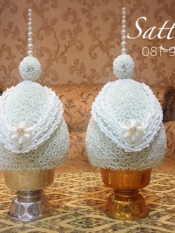 พานพุ่ม - พานพุ่มสักการะ - พานพุ่มดอกรัก - พานพุ่มดอกรักประดิษฐ์ (พลาสติก) - พานพุ่มสีขาว - Panpum