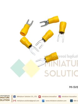 หางปลา SV5.5-4 หางปลาเสียบแบบเขี้ยว ถุง 100 ตัว สีเหลือง [100pcs]