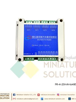 โมดูลแปลสัญญาณ Analog to RS485 acquisition module 4-20mA/0-5V/10V voltage and current USB conversion module Modbus ZTS-3000 (8 ch 4-20mA to RS485)