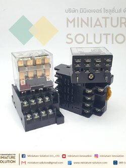 BEML4C(LY4) Base Intermediate Relay Electromagnetic Relay 10A รีเลย์ Relay DC24V พร้อมฐาน